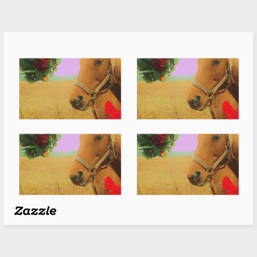 Retro Rosa Himmelskaffe Rechteckiger Aufkleber (Blatt)