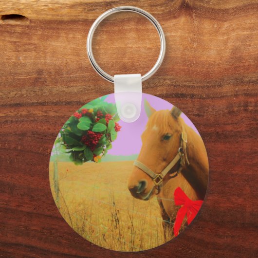 Retro Rosa Himmelskaffe Schlüsselanhänger (Vorderseite)