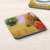 Retro Rosa Himmelskaffe Untersetzer (Linke Seite)