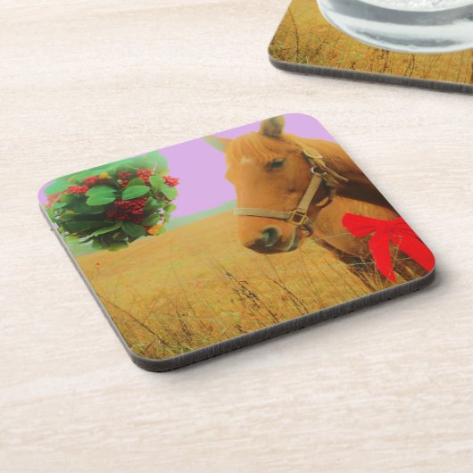 Retro Rosa Himmelskaffe Untersetzer (Linke Seite)