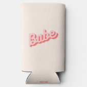 Retro-Rosa-Junggeselinnen-Abschied kann kühler wer Selters Dosenkühler (Rückseite)