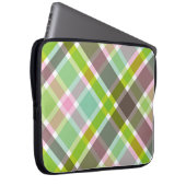Retro Rosa Karierte Karos Muster-Chic Notebook-Sie Laptopschutzhülle (Vorne Rechts)
