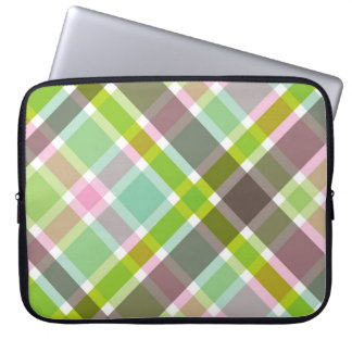 Retro Rosa Karierte Karos Muster-Chic Notebook-Sie Laptopschutzhülle