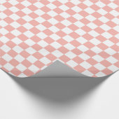 Retro-Rosa-Karo Geschenkpapier (Ecke)