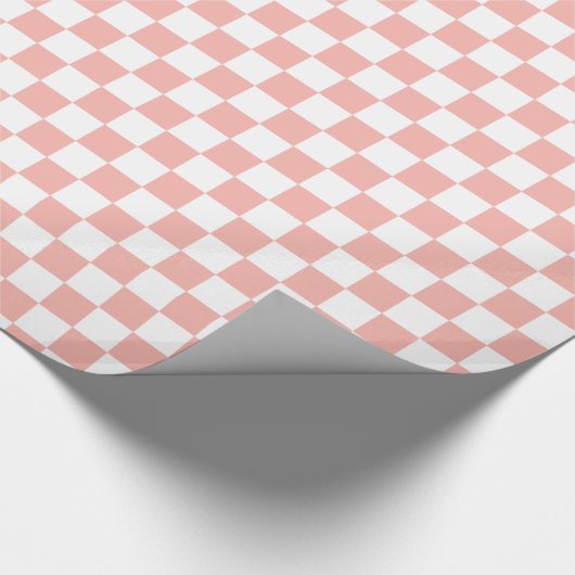 Retro-Rosa-Karo Geschenkpapier (Ecke)