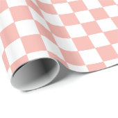 Retro-Rosa-Karo Geschenkpapier (Rolleneckpunkt)