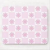 Retro Rosa Karo Kariertes Blumenmuster Mousepad (Vorne)
