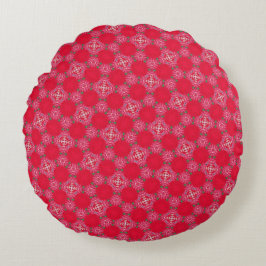 Retro-Rosa-Klee-Rundkissen Rundes Kissen