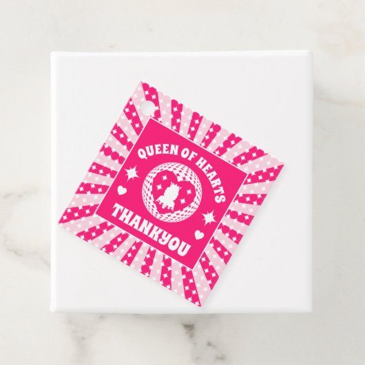 Retro Rosa Königin des Herzens Geburtstag Geschenkanhänger (Beispiel)