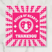 Retro Rosa Königin des Herzens Geburtstag Geschenkanhänger (Vorderseite)