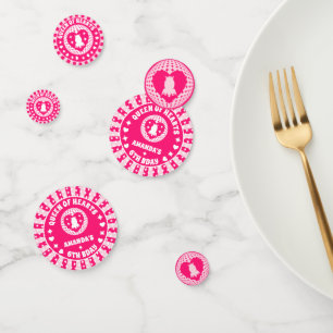 Retro Rosa Königin des Herzens Geburtstag Konfetti