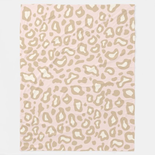 Retro Rosa Leopard Fleece Schlafzimmer Bettdecke G (Vorderseite)