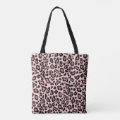 Retro rosa Leopard Print Beach PurseTote Beutel Ge Tasche (Rückseite)