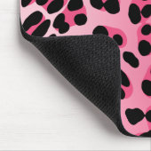Retro rosa Leopard Print Mousepad (Ecke)