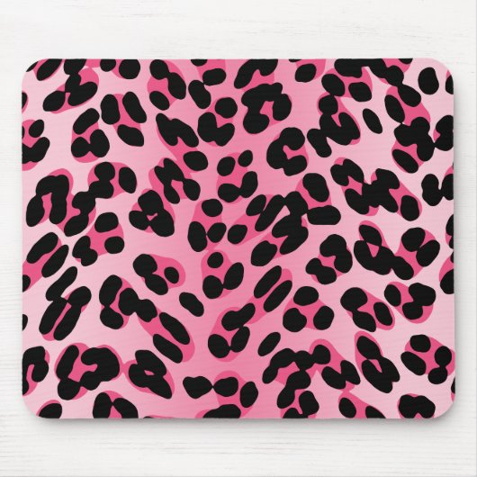 Retro rosa Leopard Print Mousepad (Vorne)