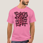 Retro rosa Leopard Print T-Shirt (Vorderseite)