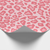 Retro rosa Leopard Wrapping Paper Geschenkpapier (Ecke)