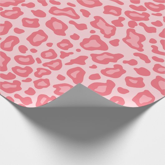 Retro rosa Leopard Wrapping Paper Geschenkpapier (Ecke)