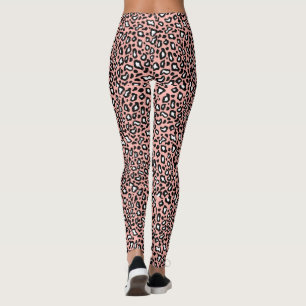 Retro-Rosa-Leoparden-Leggings Leggings