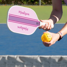 Retro rosa, Lila & Fuchia gestreift Pickleball Schläger