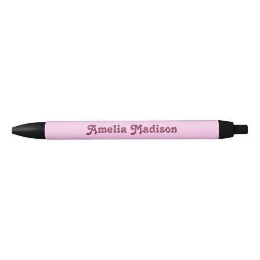 Retro Rosa Minimalistische Stift (Vorderseite)