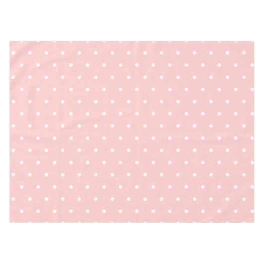 Retro-Rosa mit weißen Polka-Dosen Tablette Tischdecke (Vorderseite (Horizontal))