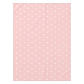 Retro-Rosa mit weißen Polka-Dosen Tablette Tischdecke (Vorderseite)