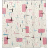 Retro rosa Muster-atomarduschvorhang Duschvorhang (Vorderseite)