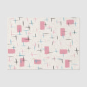 Retro rosa Muster-Gewebe-atomarband Seidenpapier (Vorderseite)