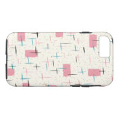 Retro rosa Muster iPhone 7 Atomarfall Case-Mate iPhone Hülle (Rückseite (Horizontal))