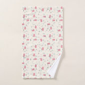 Retro rosa Muster-Tuch-atomarSet Badhandtuch Set (Handtuch)