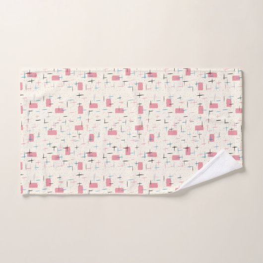 Retro rosa Muster-Tuch-atomarSet Badhandtuch Set (Handtuch)