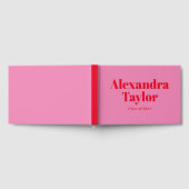 Retro Rosa Niedliche Ästhetik  Abschluss Gästebuch (Voll)