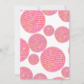 Retro Rosa Orange Disco Ball Graduation Party Einladung (Vorderseite)