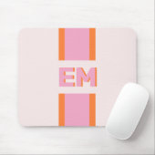 Retro-Rosa Orange Mousepad (Mit Mouse)