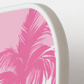 Retro Rosa Palmen Tropische Palmen Pickleball Schläger (Linke Seite)