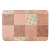 Retro-Rosa-Patchwork Badematte (Vorderseite)