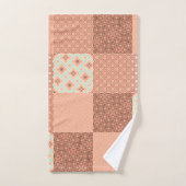 Retro Rosa Patchwork Badhandtuch Set (Handtuch)