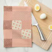 Retro Rosa Patchwork Geschirrtuch (Viertel Falte)