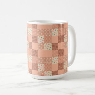 Retro Rosa Patchwork Kaffeetasse