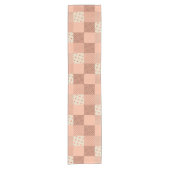 Retro Rosa Patchwork Kurzer Tischläufer (Vorderseite)
