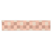 Retro Rosa Patchwork Kurzer Tischläufer (Horizontal)