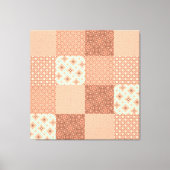 Retro Rosa Patchwork Leinwanddruck (Vorderseite)