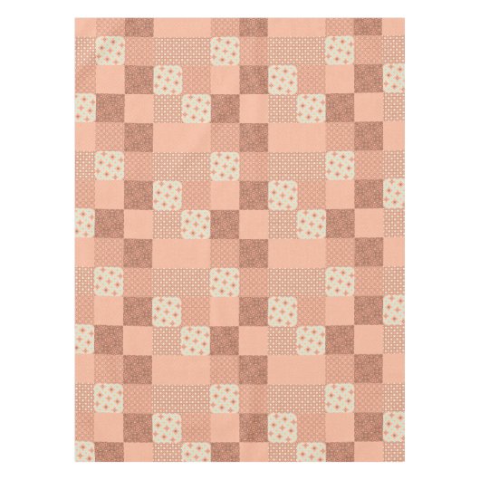 Retro Rosa Patchwork Tischdecke (Vorderseite)
