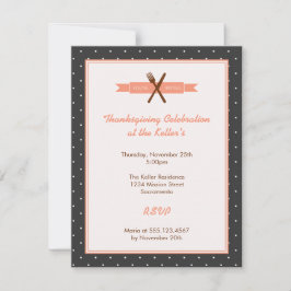 Retro rosa polka dots rahmen hostess dinner Party Einladung