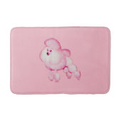Retro rosa Pudel-Bad-Matte Badematte (Vorderseite)