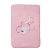 Retro rosa Pudel-Bad-Matte Badematte (Vorderseite Vertikal)