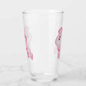 Retro rosa Pudel Glas (Links)