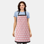 Retro-Rosa-Punkte-Schürze Schürze (Getragen)