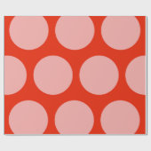 Retro-rosa Punktmuster-Papier Geschenkpapier (Flach)